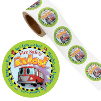 Fire Safety Rules Stickers for Kids