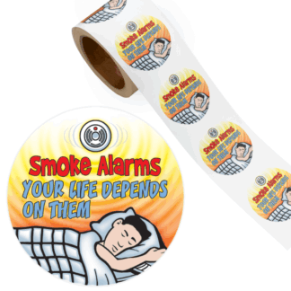 Smoke Alarms: Your Life Depends on Them Stickers