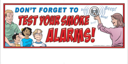 test smoke alarms banner