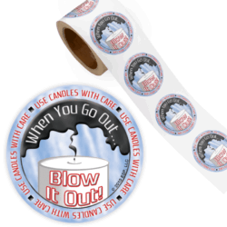 Candle Safety Stickers