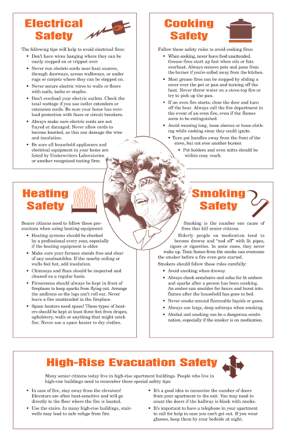Fire Safety for Senior Citizens Handouts