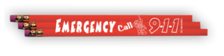 Emergency Call 9-1-1 Awareness Pencils