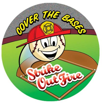 "Cover the Bases: Strike Out Fire!" Sticker