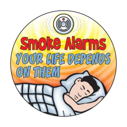 Smoke Alarms: Your Life Depends on Them Sticker