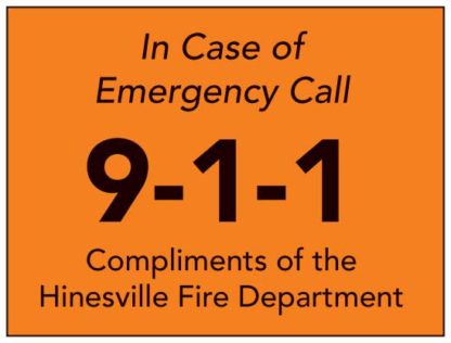 9-1-1 Emergency Phone Sticker Label