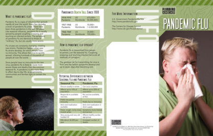 "Planning Ahead: Pandemic Flu" Pamphlet (page 1)