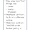 Stretch's "Stay Fire Smart - Don't Get Burned!" Color Me Bookmark (back)