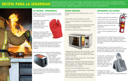 "Kitchen Fire Prevention: Cook Up Something Safe" Pamphlet (SPANISH Version) (Page 1)