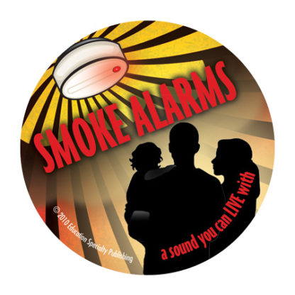 "Smoke Alarms: A Sound You Can Live With" Sticker