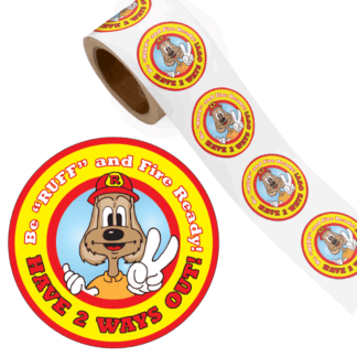 Red the Fire Dog Fire Safety Stickers