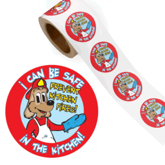 Kitchen Fire Safety Stickers for Kids