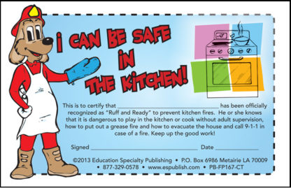 Prevent Kitchen Fires Certificate