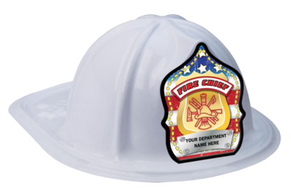 White Custom Fire Chief American Flag Helmets