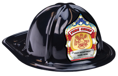 Black Custom Fire Chief American Flag Hats