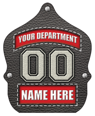 Custom Leather Shield Fire Hats with Department Name