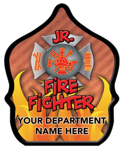 Custom "Jr. Firefighter Flame" Fire Hat