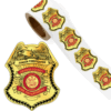 Custom Junior Firefighter Sticker Foil Badges
