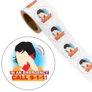 In an Emergency Call 911 Stickers