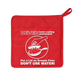 fire prevention week kitchen safety pot holders