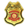 Personalized Gold Jr Firefighter Foil Stick on Badges for Kids