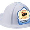 Custom White Fire Chief Hat