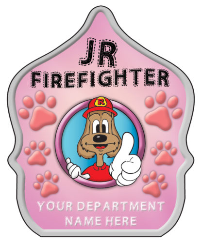 Custom "Jr. Firefighter Pink" Fire Hat