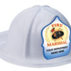 White Plastic Fire Marshal Hats