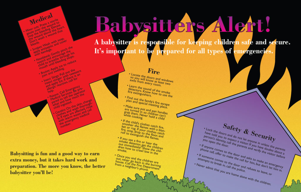 Safe Babysitting Pamphlet Fire Safety For Life