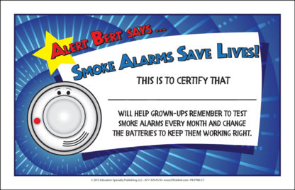 smoke alarm certificate for kids