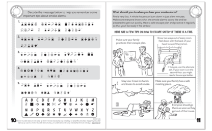 Smoke Alarm Fire Safety Activity Workbooks