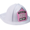 Pink Leather Fire Helmet Shields