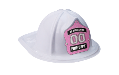 Pink Leather Fire Helmet Shields