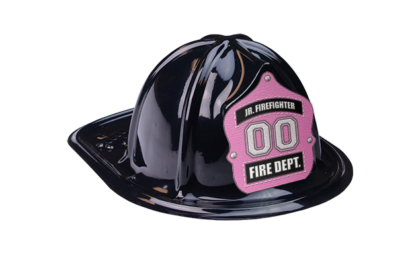 Pink Leather Plastic Fire Hats
