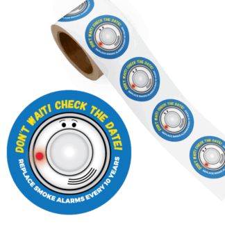 Alert Berts Don't Wait Check the Date Smoke Alarm Stickers for Kids