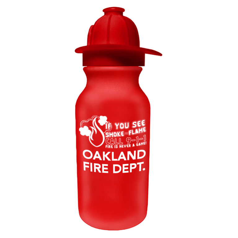 Custom Fireman Helmet Bottle • Promotional Sports Water Bottles