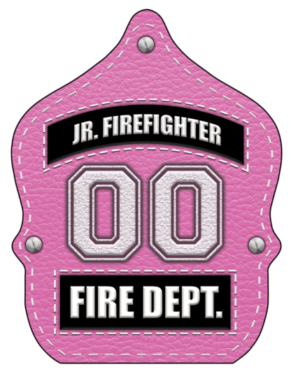 Stock Pink Jr. Firefighter Leather Fire Hat