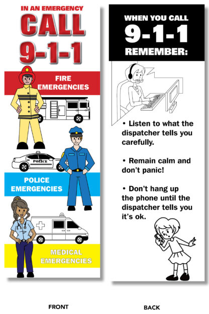 in n emergency call 911 bookmark