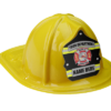 Personalized yellow plastic firefighter hats