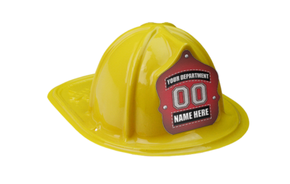 Yellow kids firefighter fire hats