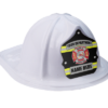 Personalized white plastic firefighter hats