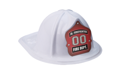 white plastic firefighter hat for kids
