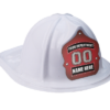 white fire hats with personalized shield for kids
