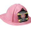 Personalized pink plastic firefighter hats