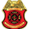 Firefighter Foil Badges for Kids Shiny Red Junior Hero Stickers