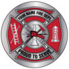 Custom Maltese Cross - Proud to Serve Stick-on Foil Badge (Silver)