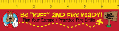 Red the Fire Dog - Be Ruff and Fire ready Laminated Bookmark Frong