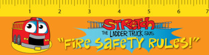 Stretch the Ladder Truck Says Fire Safety Rules! - Laminated Bookmark Front