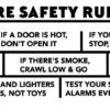 Stretch the Ladder Truck Says Fire Safety Rules! - Laminated Bookmark Back