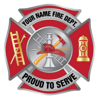 Custom Maltese Cross Sticker Badge