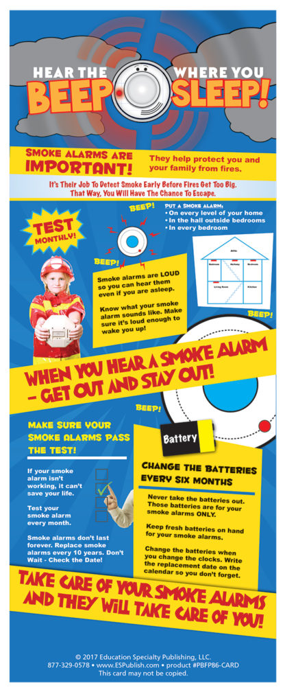 Smoke Alarm Safety Tips Presentation Card